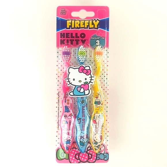 SANRIO Hello Kitty Set of 3 Child's Soft Toothbrushes by Firefly, Factor… - Picture 13 of 14